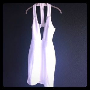 ASOS Oh My Love London white bodycon dress