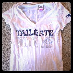 Victoria secret PINK Colts fitted tee shirt.