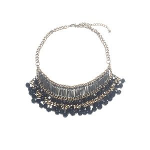 -- Fabulous -- Black Beaded Necklace --