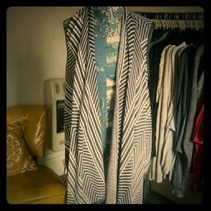 Open knit vest