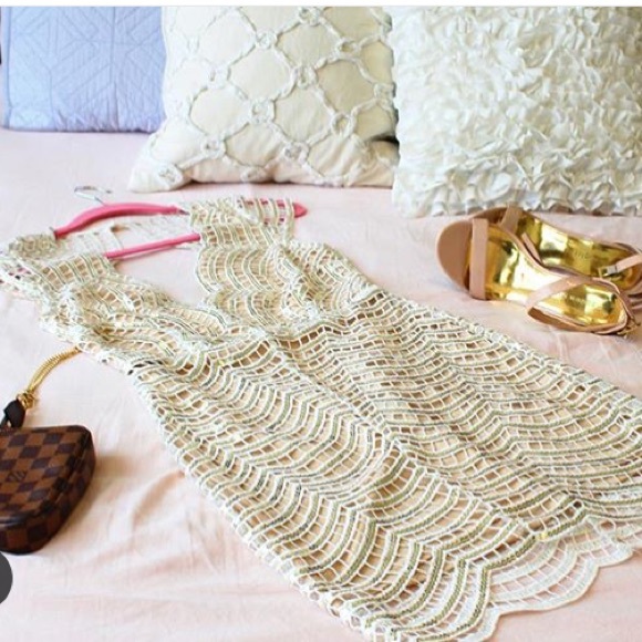 Gold Sequin Cocktail Dress