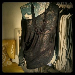 Sheer knit sweater
