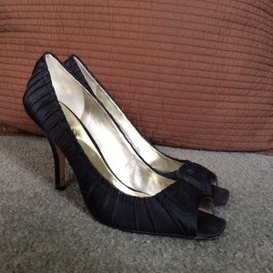 Black Guess open toe heels
