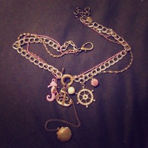 Betsy Johnson mermaid theme necklace