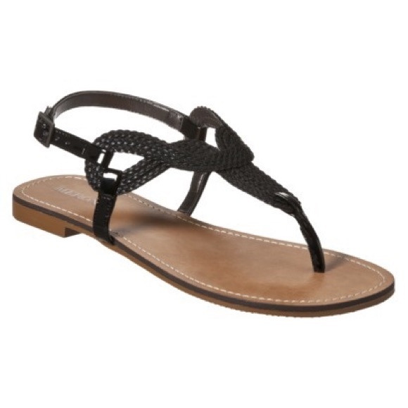 Braided leather sandal