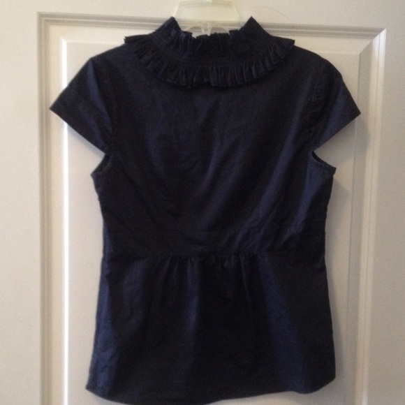 Black Ruffle-necked blouse - Picture 2 of 4
