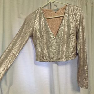 Cute Gold Charlotte Russe Top