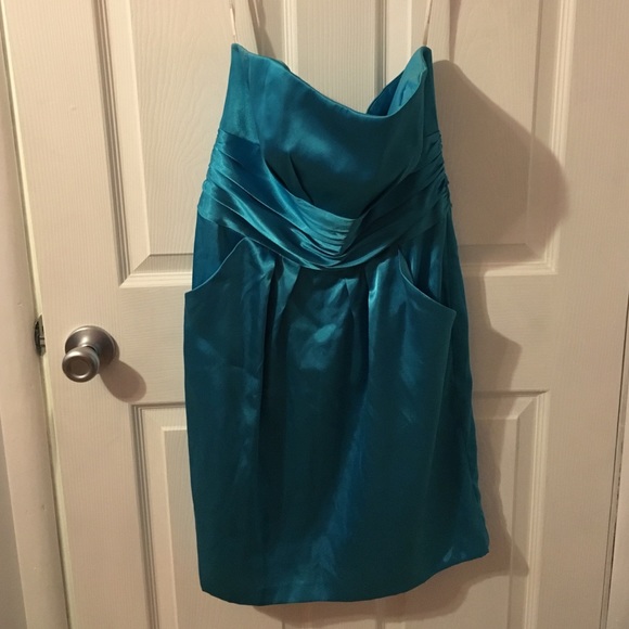 David's Bridal strapless dress