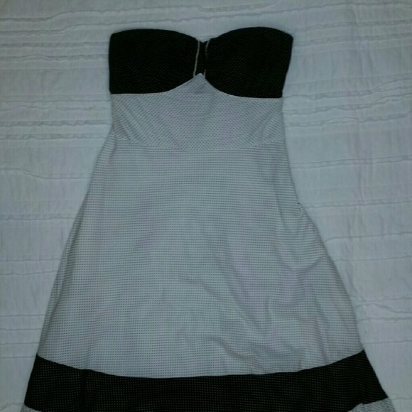 Black and white polka dot dress