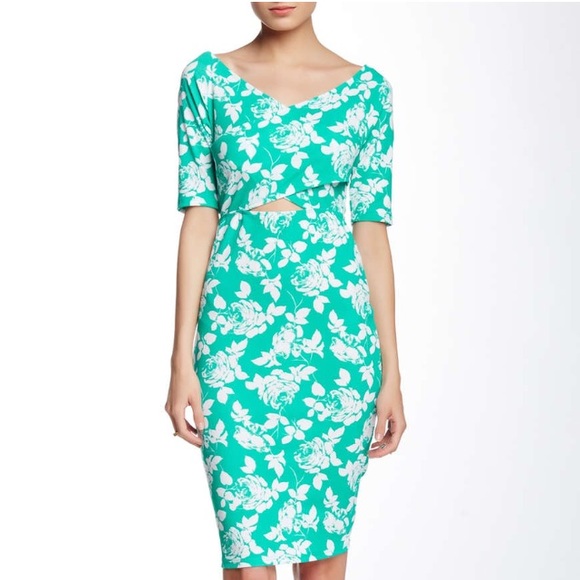 Floral midriff cutout dress from hautelook.com