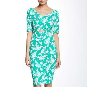 Floral midriff cutout dress from hautelook.com