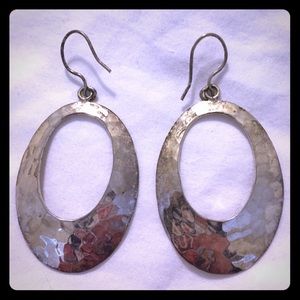 Sterling silver embossed earrings
