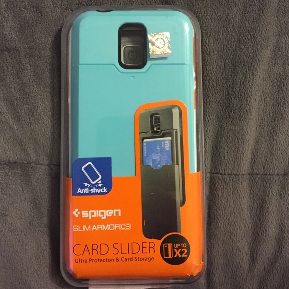 Galaxy S5 phone case with card storage