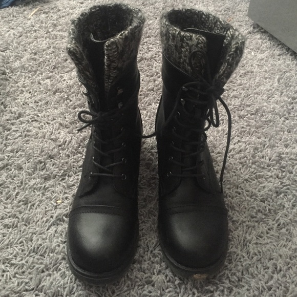 Brand new black combat boots