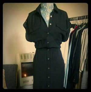 Midi shirt dress