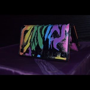 Iron Fist Multi Color Trifold Zebra Print Wallet