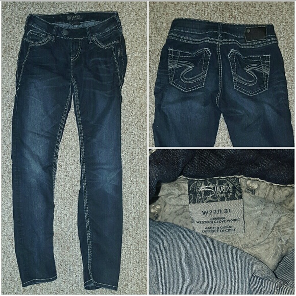 Tuesday Mid Skinny Silver Jeans - Picture 1 of 1
