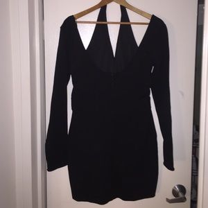 long-sleeve fitted dress