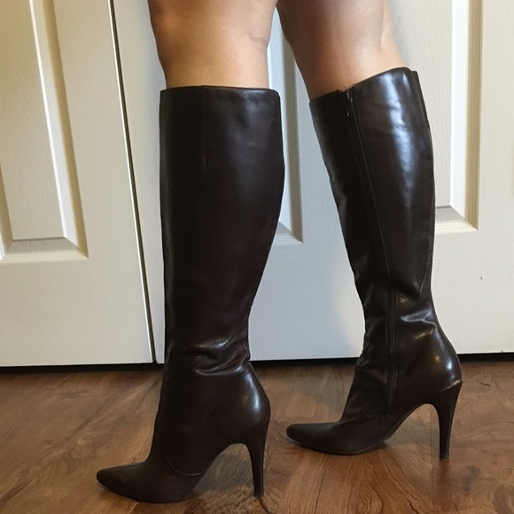 Nine West Dark Brown Leather Boots