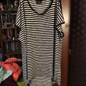 Striped tank/shoulder top