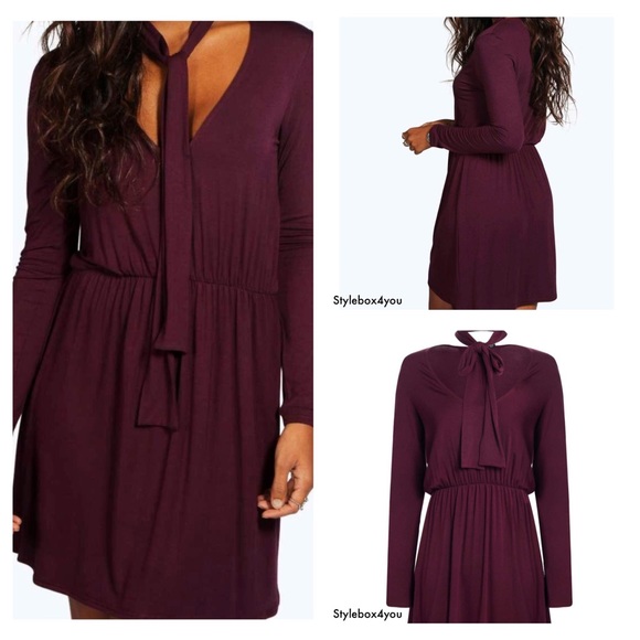 Boohoo Plum Dress