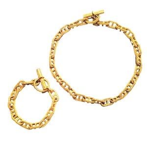 -- Vintage Gold Necklace & Bracelet --