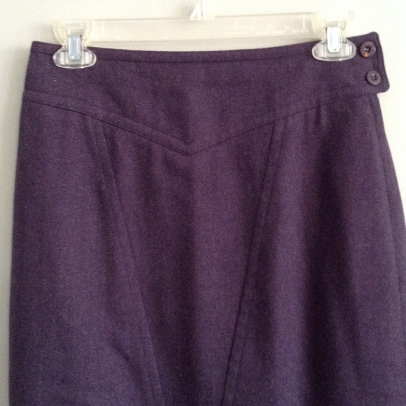 Beautifully tailored Dark Purple Wool Skirt