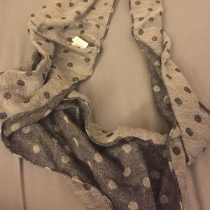 Light and Dark Grey Polkadot Circle Scarf