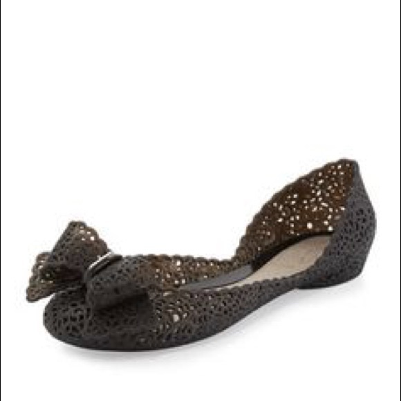 Ferragamo Black Jelly Flat