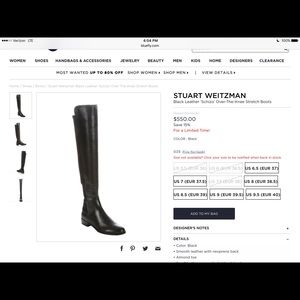 Stuart Weitzman over the knee black boot