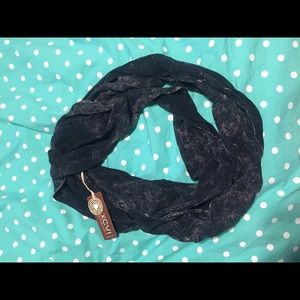 Navy Blue and White Scarf