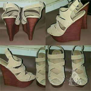 Tan Wedge Sandals