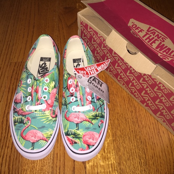 Brand new turquoise flamingo Vans!