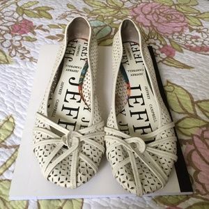 Jeffrey Campbell White Perforated Kitten Heel