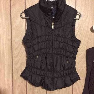 Black puffer vest