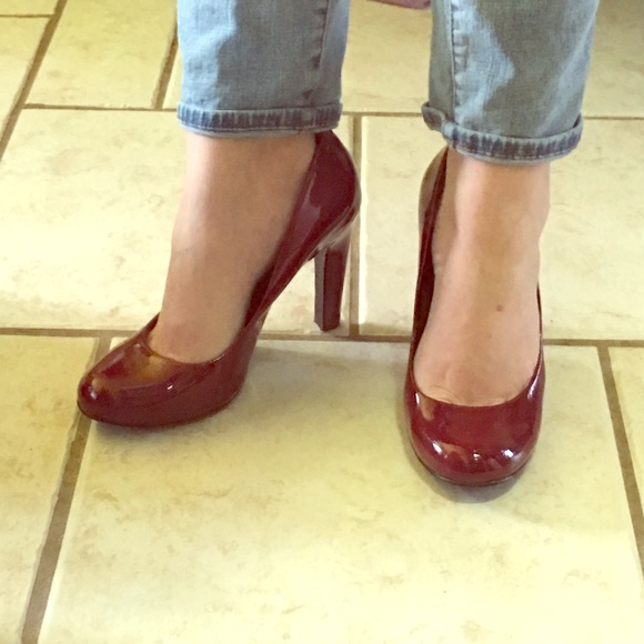 Red Patent Pumps