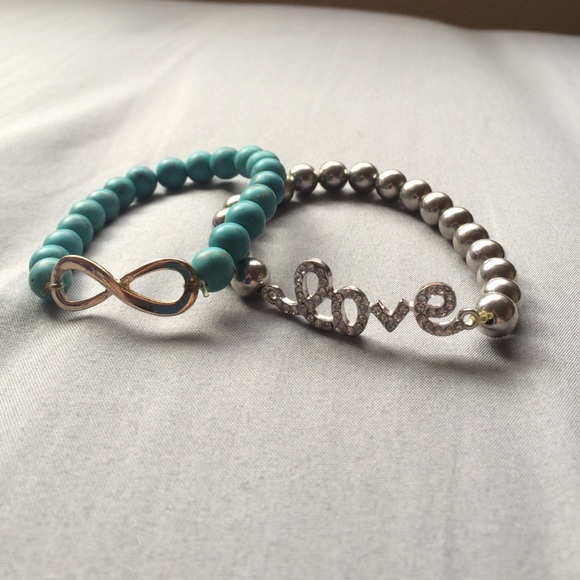 Set of two beaded bracelets