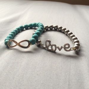 Set of two beaded bracelets