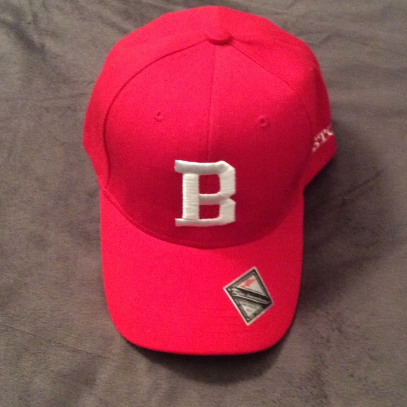 New red Boston baseball hat