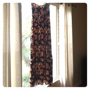 Asos Sweetheart Cut Floral Maxi Dress