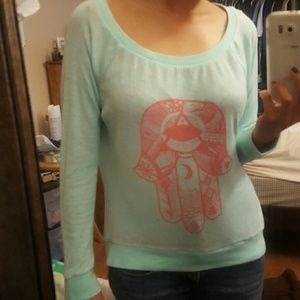 Long sleeve Billabong woman's shirt teal