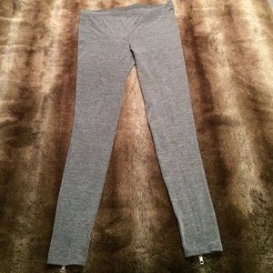 Madewell Hi-Line Gray Zipper Leggings
