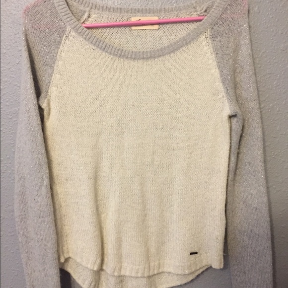 Grey and eggshell Hollister sweater