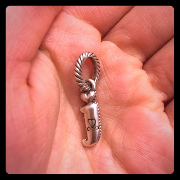 Brighton "j" charm with hearts