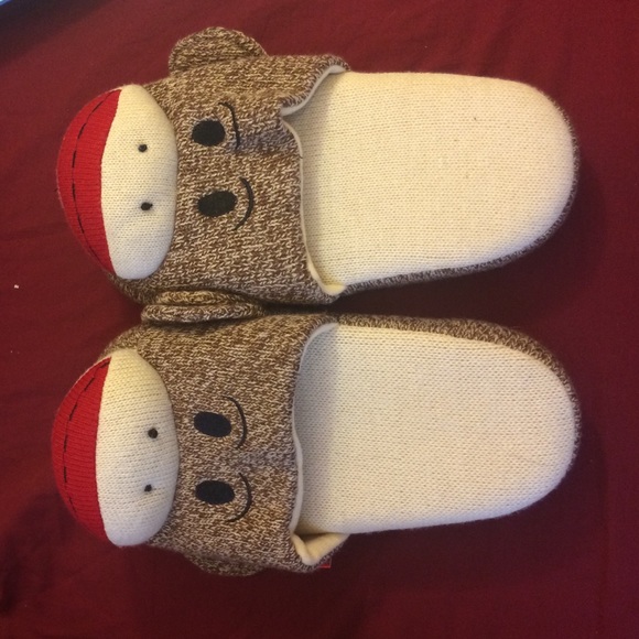 Sock monkey slippers!