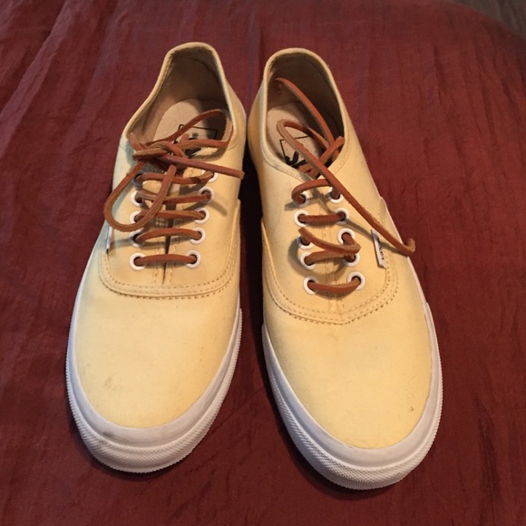 Pastel yellow Vans