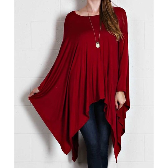 Asymmetric Hem Long Sleeve Top - Picture 2 of 3