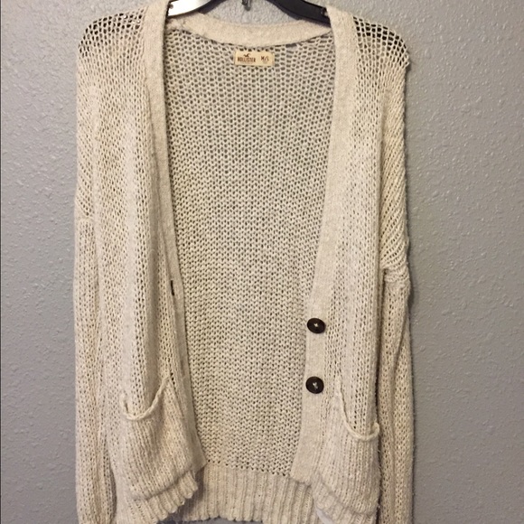 Cream Hollister cardigan