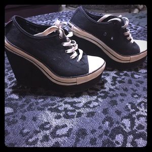 Wedge Rock & candy tennis shoes, size 7 wide!