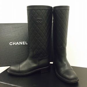 CHANEL Brand New Authentic Quilted Leather Boots